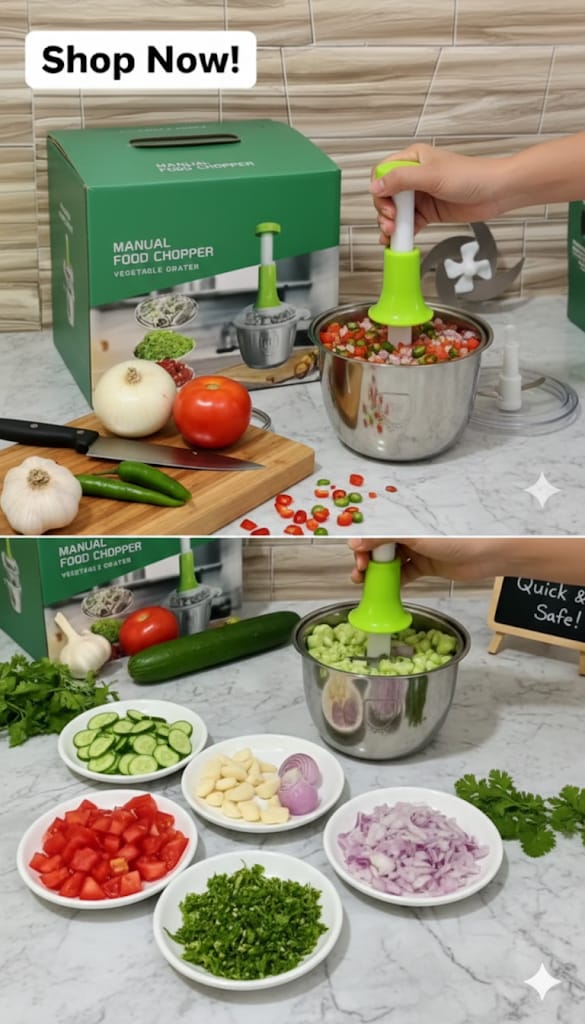Stainless Steel Manual Meat & Vegetable Chopper
