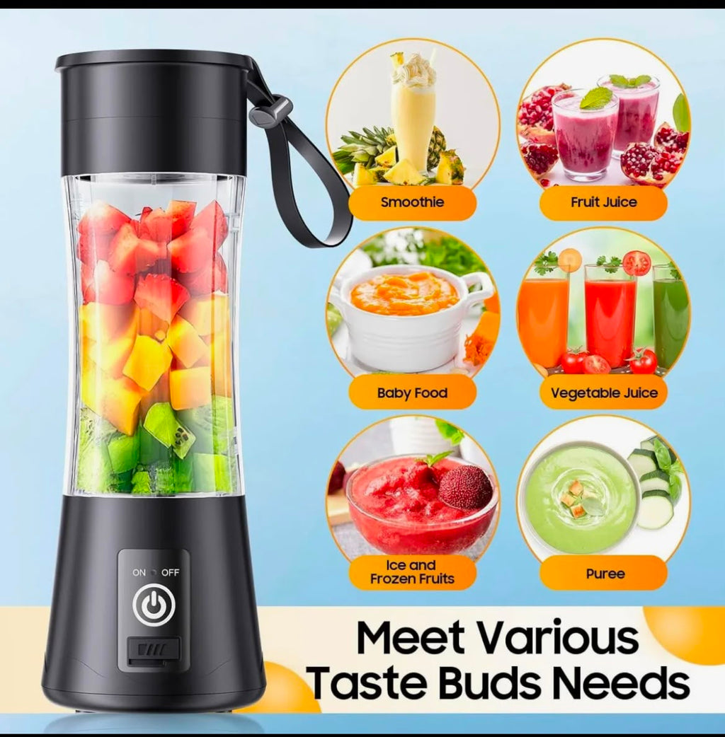 PortaBlend Pro™ - 6-Blade Portable USB Juice & Smoothie Blender (380ml)
