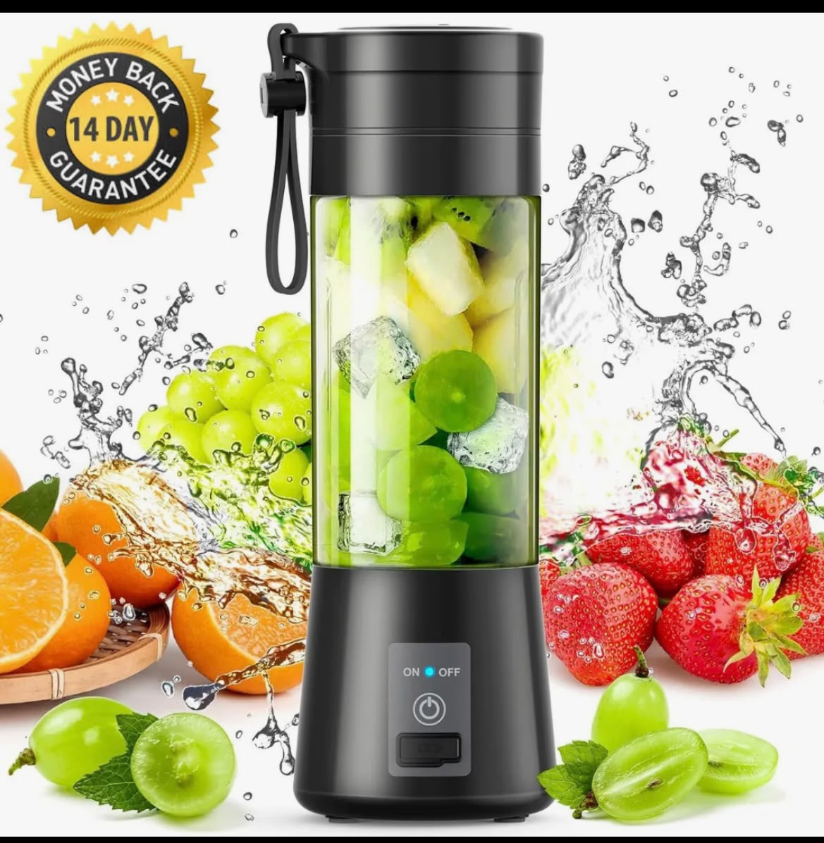PortaBlend Pro™ - 6-Blade Portable USB Juice & Smoothie Blender (380ml)