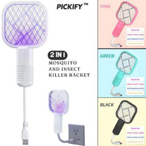 2-in-1 Rechargeable Electric Mosquito Bat & UV Trap Lamp | Safe Insect Killer