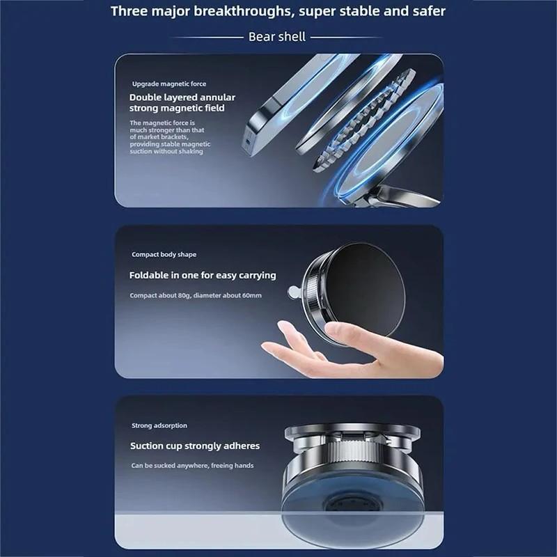 Advanced Vacuum Suction Car Phone Holder – Stable & Sleek Design